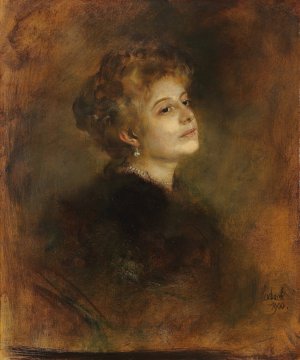 Lily von Poschinger by Franz Von Lenbach Oil Painting