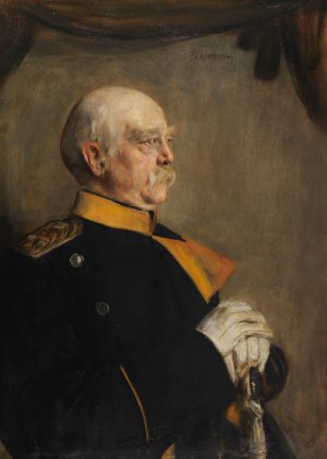 Otto Furst von Bismarck by Franz Von Lenbach Oil Painting