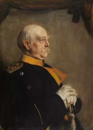 Otto Furst von Bismarck by Franz Von Lenbach Oil Painting