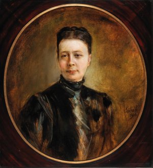 Portrait of a Lady by Franz Von Lenbach Oil Painting