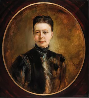 Portrait of a Lady by Franz Von Lenbach Oil Painting
