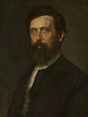 Portrait of Arnold Bocklin by Franz Von Lenbach Oil Painting