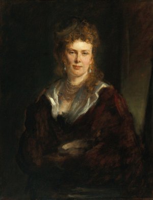 Portrait of Countess Elisabeth Sayn-Wittgenstein-Sayn, by Franz Von Lenbach Oil Painting