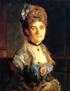 Portrait of Countess Zecheny by Franz Von Lenbach Oil Painting