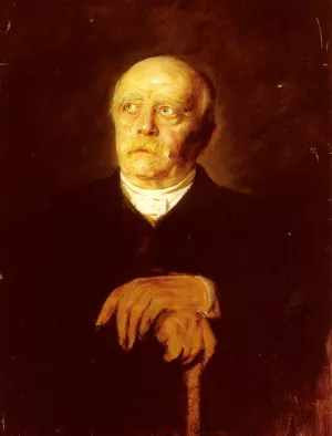Portrait of Furst Otto von Bismarck by Franz Von Lenbach - Oil Painting Reproduction