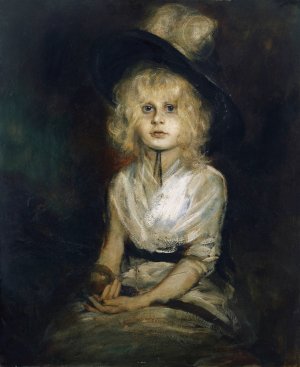 Portrait Of Marion Lenbach by Franz Von Lenbach Oil Painting