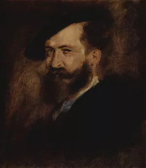 Portrat des Wilhelm Busch by Franz Von Lenbach - Oil Painting Reproduction