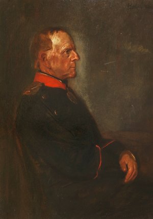 Portrat Helmut Graf von Moltke by Franz Von Lenbach Oil Painting
