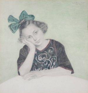 Bildnis eines Madchens by Franz Von Matsch Oil Painting