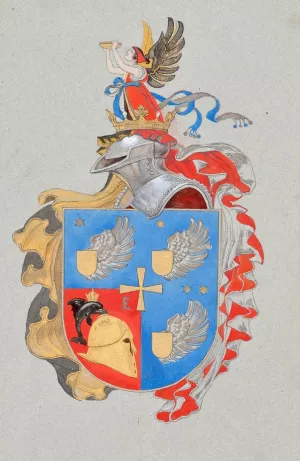 Entwurf fur ein Familienwappen by Franz Von Matsch Oil Painting