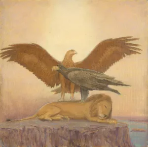 Tierstudie by Franz Von Matsch Oil Painting