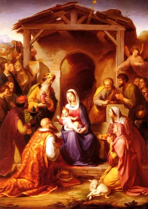 Gerburt Christi by Franz Von Rohden - Oil Painting Reproduction