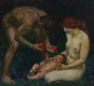 Adam und Eva by Franz Von Stuck Oil Painting