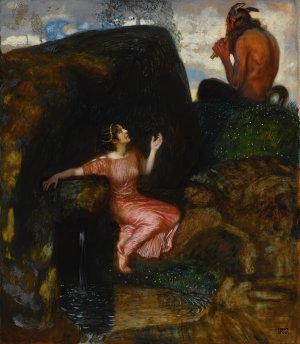 An Der Quelle by Franz Von Stuck Oil Painting