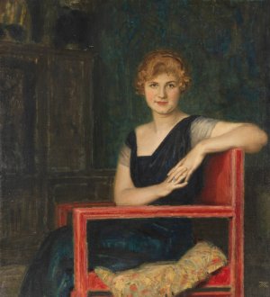 Bildnis einer Dame by Franz Von Stuck Oil Painting