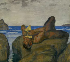 Blowing Faun by Franz Von Stuck Oil Painting