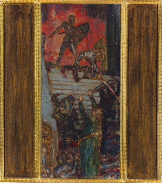 Der Nibelungen  by Franz Von Stuck - Hand-Painted Oil Painting Reproduction