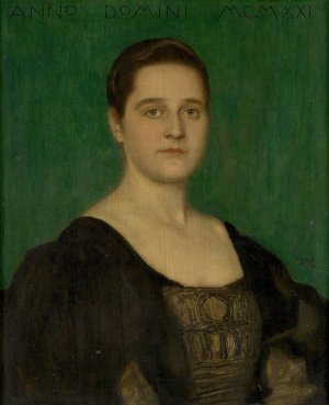 Erna Bohnewand by Franz Von Stuck Oil Painting