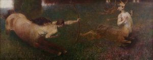Fantastic Hunt by Franz Von Stuck Oil Painting