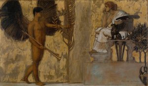 Homage to Painting by Franz Von Stuck Oil Painting