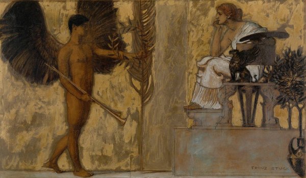 Homage to Painting  by Franz Von Stuck - Hand-Painted Oil Painting Reproduction