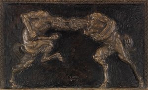 Kampfende Faune by Franz Von Stuck Oil Painting