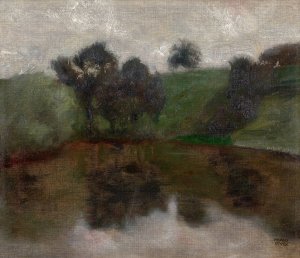 Landscape by Franz Von Stuck Oil Painting