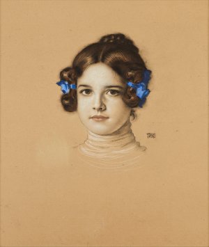 Mary Stuck, die Tochter des Kunstlers by Franz Von Stuck Oil Painting