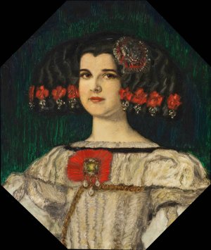 Meine Tochter Mary im Velazquez-Kostum by Franz Von Stuck Oil Painting