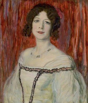 Olga Lindpaintner by Franz Von Stuck Oil Painting