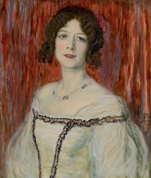 Olga Lindpaintner  by Franz Von Stuck - Hand-Painted Oil Painting Reproduction