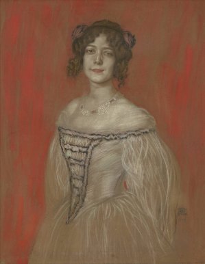 Olga Lindpaintner by Franz Von Stuck Oil Painting