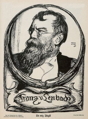 Portrait of Franz von Lenbach by Franz Von Stuck Oil Painting