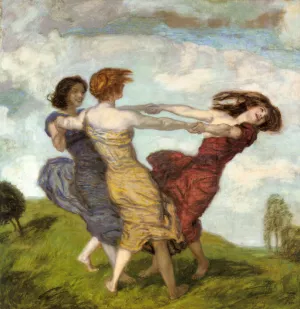 Ringelreihen Oil painting by Franz Von Stuck