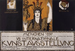 Seventh International Art Exhibition, Munich 1897 by Franz Von Stuck Oil Painting