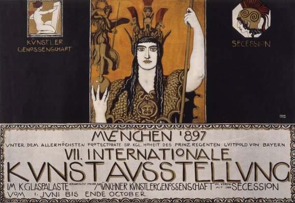 Seventh International Art Exhibition, Munich 1897  by Franz Von Stuck - Hand-Painted Oil Painting Reproduction