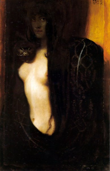 Sin by Franz Von Stuck - Hand-Painted Oil Painting Reproduction