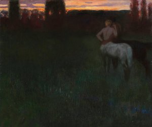 Sunset by Franz Von Stuck Oil Painting