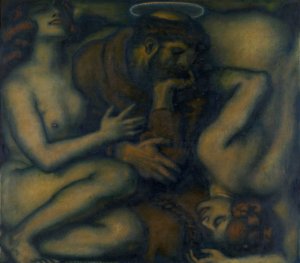 Temptation by Franz Von Stuck Oil Painting