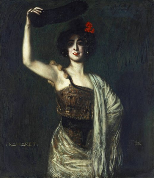 The Dancer Saharet  by Franz Von Stuck - Hand-Painted Oil Painting Reproduction