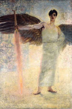 The Guardian of Paradise by Franz Von Stuck Oil Painting
