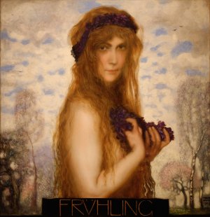 The Spring by Franz Von Stuck Oil Painting