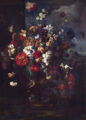 Flower Piece by Franz Werner Von Tamm Oil Painting
