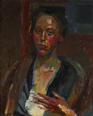 Die schwedische Malerin Ella Wanner Die Schwedin by Franz Wiegele Oil Painting