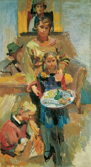 Familienbildnis Isepp by Franz Wiegele Oil Painting