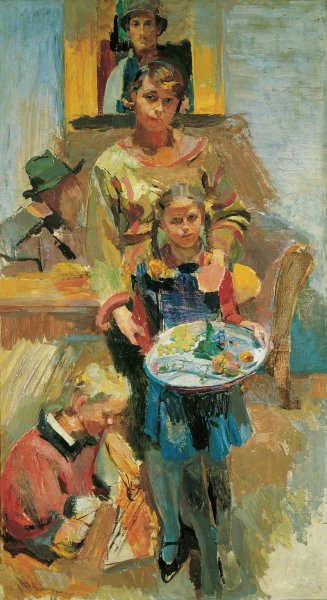 Main Product Photo of Familienbildnis Isepp  Painting by Franz Wiegele