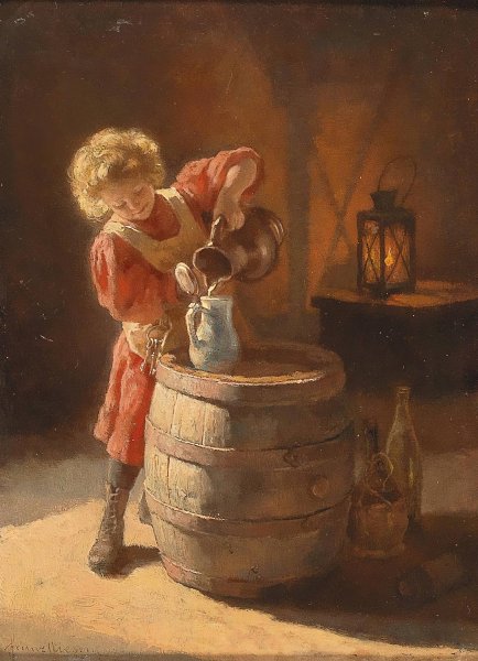 Main Product Photo of The Young Cupbearer Painting by Franz Wiesenthal