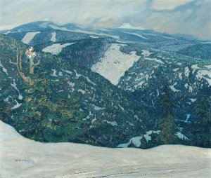 Isergebirgslandschaft Oil painting by Franz Wilhelm Jager