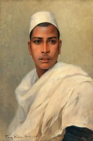 A young Bedouin by Franz Xaver Kosler Oil Painting