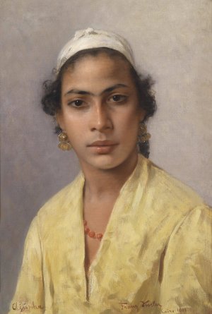 Ajuscha Kairo by Franz Xaver Kosler Oil Painting